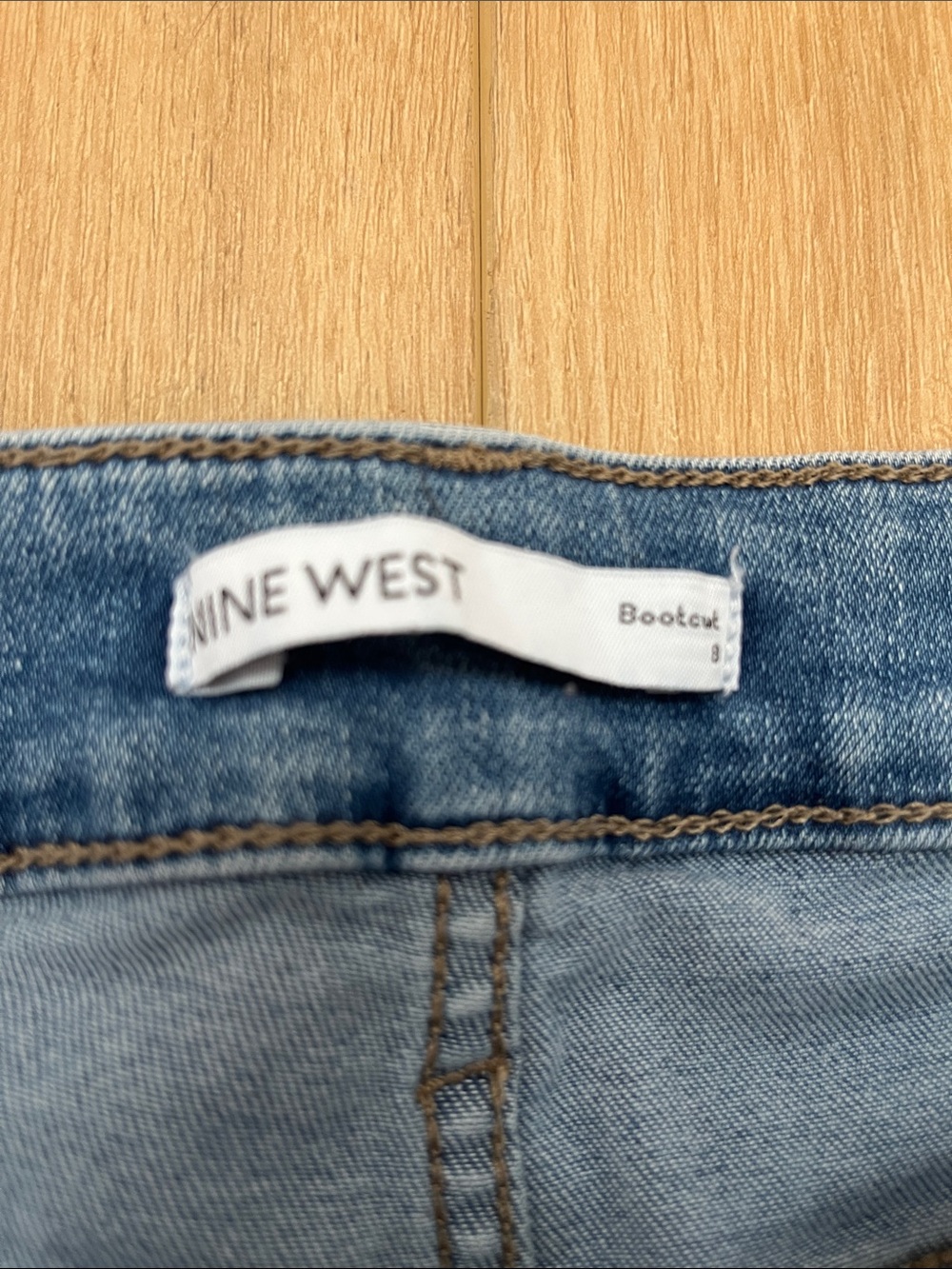 Nine West Medium Blue Bootcut Jeans with Subtle Fade - Picture 2 of 11